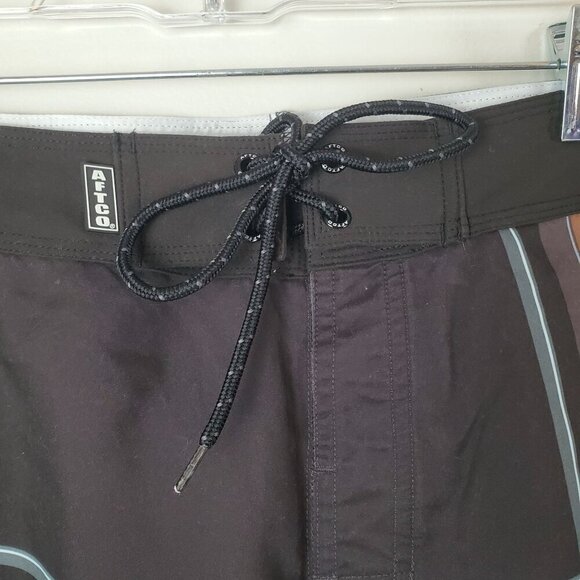 Aftco Bluewater Board Shorts Mens 42 Blue Brown‎ Plaid Beach Zippered Pockets - Picture 12 of 16